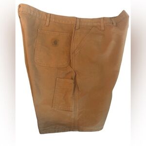 Carhartt Rugged Canvas 100% Cotton Carpenter Cargo Work Short Sz. 44 Brown